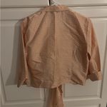 Doncaster  Y2K Gingham Plaid Tie Front‎ 100% Silk Blouse Photo 5