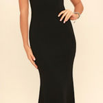 Lulus  Black Girl in The Mirror Beaded Collar Maxi Dress Photo 0