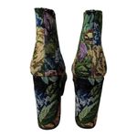 Forever 21  Shoes Women 8 Black Floral Tapestry Platform Chelsea Booties Boho Photo 3