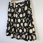 Moschino Brown Cream Abstract Polka Dot A-Line Pleated Skirt Size 8 Medium Photo 3