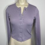 Outdoor Voices Women's Size Small CozyRib Cropped Cardigan Sweater Earl Grey NWT Photo 0