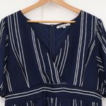 Stilettos  Striped Romper Maxi Skirt Overlay Navy White Flutter Sleeve Size XL Photo 9