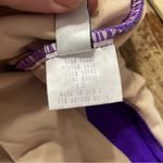 Vtg Slim Suit Women's Purple Green Floral Halter One Photo 4