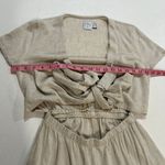 Princess Polly  Beige Linen Wrap Romper Size 4 US / AU 8 Photo 4