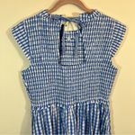 Crown & Ivy  Blue White Gingham Sleeveless Smocked Dress 8 NWT Midi Photo 11