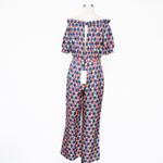 Saloni. Juli B Silk Jumpsuit. Blue Size 8 Photo 2