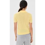 LIONESS  Untamed Short Sleeve Top in Butter Yellow Small New Womens Knit Photo 13