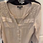 Women's Cream Lace Top Photo 5
