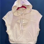 Women's Cream Sleeveless Hoodie Photo 0