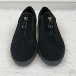 Clarks Women's Layton Rae Slip-On Black Suede Sneaker Size 9 Wide Photo 2