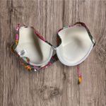 New Lascana Women's US 38D Padded Push Up Underwire Bikini Top Gray Pink Floral Size undefined Photo 3