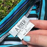 A Byer Vintage A. Byer Blue Striped Baby V-Neck T-Shirt Size S Photo 2