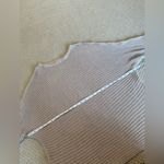 Free People Beach Ribbed Sweater Tan Size Medium Oversized 3/4 Sleeves Photo 4