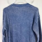 FATE. by LFD Garment Dyed Caged Neckline Sweater Blue Fall Size Medium M EUC Photo 10