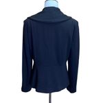 Boston Proper  Black with Gold Zipper Accents Blazer Jacket Size 10 Photo 5