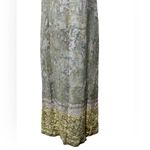 Sigrid Olsen  Green Floral Maxi Dress Size 6 Boho Beach Resort Wear Photo 2