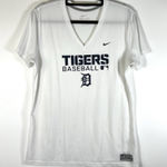 Nike ‎ Dri-Fit Women’s MLB Detroit Tigers Baseball Top Size Large White Sporty Photo 0