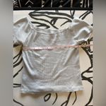 Brandy Melville  JOHN GALT Light Blue Ribbed Off Shoulder Top Women’s One Size Photo 7