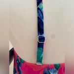 Bal Harbor NWT Pinks Blues White Floral Print Swim Top One Side Straps Sz M Pink Size M Photo 6