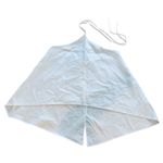 ZARA NWOT Size Small White Gabardine Fabric Halter Top Lightweight Beach Unique Photo 0