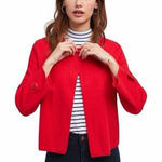Anthropologie By Red Bolero One Button Peplum Open Front Blazer Jacket Size S Photo 0
