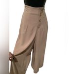 One the land Linen 4 Button Up Palazzo Wide-Leg Ankle Pants Photo 1