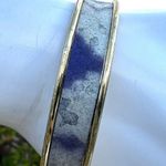 House of Harlow blue and gold tone bangle bracelet Photo 1