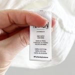 Nation Ltd  100% Cotton Puff Sleeve V-Neck 3/4 Blouse Tee Shirt White Medium Photo 4