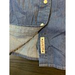 Lucky Brand Lucky Brand Denim Pearl Snap Western Shirt Dress XS Pockets Chambray Cowgirl Photo 5