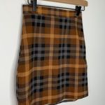 Boutique Plaid A-Line Midi Skirt Neutral Colors Small Photo 1
