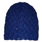 Crochet Beanie Hat Handmade Knit Winter‎ Warm Cap Casual Blue Photo 1