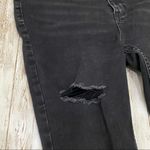 Free People  Destroyed Long & Lean Black Jeans 27 Photo 10