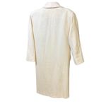 Vintage Unbranded Cream 100% Wool Trench Dress Coat Jacket Womens 2P USA‎ Photo 1