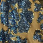 Neiman Marcus  For Target Tracy Reese Brown Blue Sequined Lined Shirt Size‎ Small Photo 3
