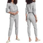 Faherty Linen Blend Arlie Utility Jumpsuit in Stone Size XS Photo 1