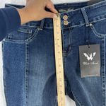 White Mark Denim Womens Size 18W Plus Stretch Dark Wash Leopard Print Jeans Blue Photo 11