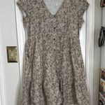 Resistor 100% Organic Cotton poplin floral tiered dress Green Size XS Photo 0