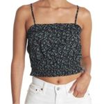 Abound  Nordstrom Smocked Floral Cami – XXS Black Sakura Ditsy Print Photo 3