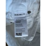 Paige  Skyline Ankle Peg Jeans Womens Size 26 US Size 2 Optic White Stretch‎ EUC Photo 2