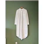 Maeve Anthropologie  The Soren Poplin Cotton Midi Shirt Dress White Size XL Photo 3