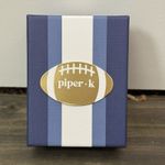 Piper K Embellished It's Game Time Football Earrings New‎ In Box Gold Photo 3