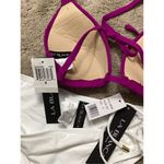 La Blanca New.  orchid and white bikini. Size 6/10.  Retails $135 Photo 7