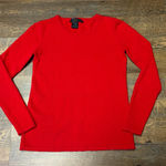 Preswick & Moore  100% Cashmere Red Crew Neck Sweater Womens Small Soft Casual Photo 0