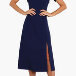 Petal and Pup  Tie Strap Midi Dress with Slit in Navy Size 6 Photo 0