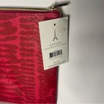 Elle  Vibrant Red Patterned Cosmetic Bag Photo 1