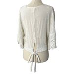 Japna  White Eyelet Crop Top Women's Size Large | 74-34 Photo 1