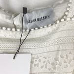 Sabina Musayev Libi Dress Ivory Lace Overlay Flutter Sleeve Ruffle Hem Fairycore Size M Photo 4