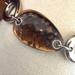 Fossil  Stainless Steel Brown Resin Link Bracelet Photo 4