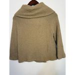 Banana Republic Sweater Jacket Cowl Italian Yarn M Wool Cashmere Camel Heather Photo 3