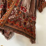 Johnny Was  Meri Velvet Silk Blend Floral Embroidered Open Front Topper Small Photo 3